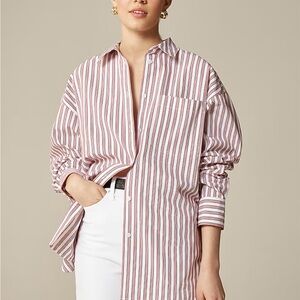 J.CREW Étienne oversized shirt in striped cotton poplin